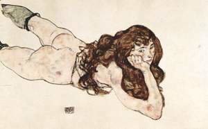 Egon Schiele - Reclining Nude