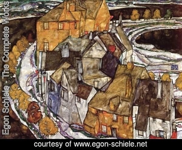 Egon Schiele - Island Town (Krumau Town Crescent)