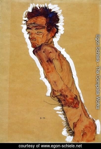Egon Schiele - Self Portrait Nude 2