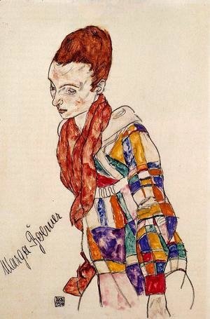 Egon Schiele - Portrait of Marga Boerner