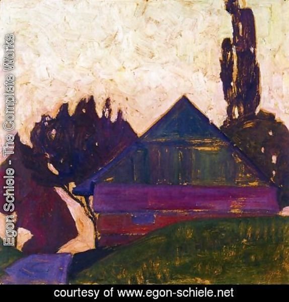 Egon Schiele - House Between Trees I