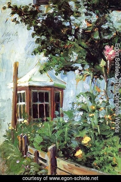 Egon Schiele - House With A Bay Window In The Garden