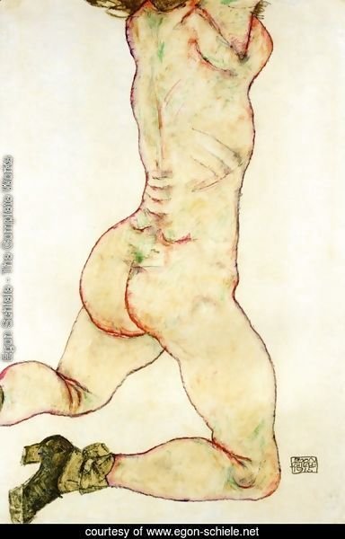 Kneeling Female Nude  Back View