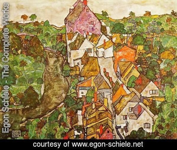 Egon Schiele - Landscape At Krumau