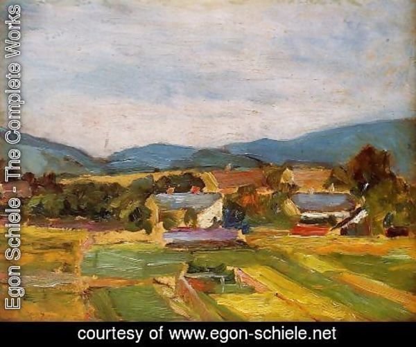 Egon Schiele - Landscape In Lower Austria