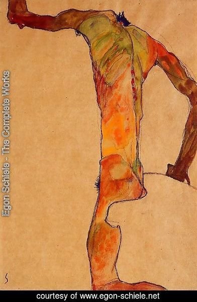 Egon Schiele - Male Nude