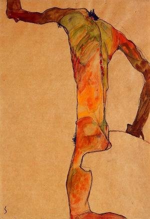 Egon Schiele - Male Nude