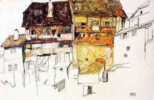 Egon Schiele - Old Houses In Krumau