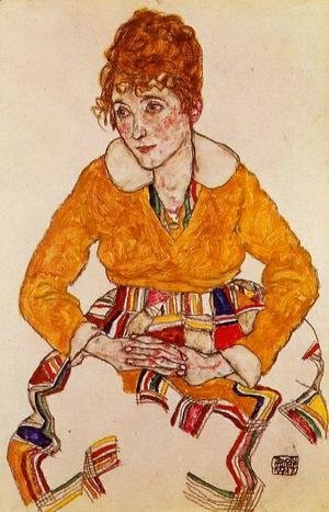 Egon Schiele - Portrait Of The Artists Wife