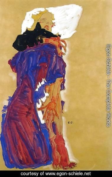 Egon Schiele - Reclining Girl On A Pillow