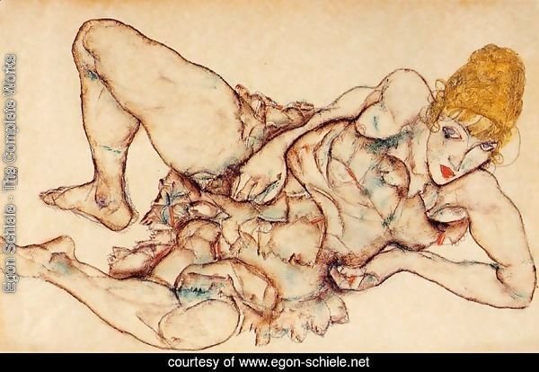 Reclining Woman With Blond Hair