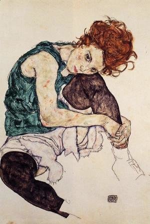 Egon Schiele - Seated Woman With Bent Knee