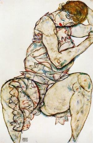 Egon Schiele - Seated Woman With Her Left Hand In Her Hair
