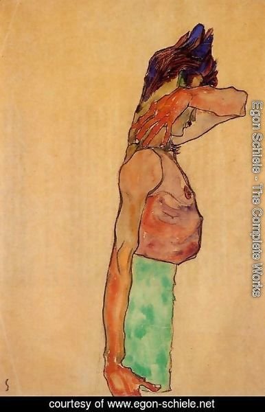 Egon Schiele - Standing Male Nude