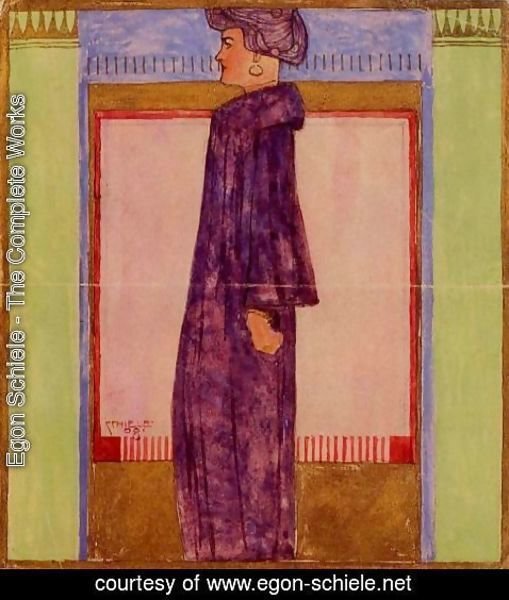 Egon Schiele - Standing Woman In Profile
