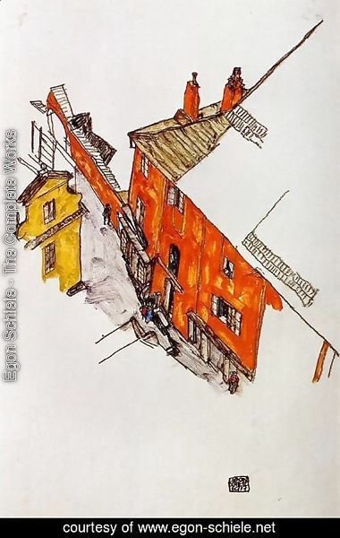 Egon Schiele - Street In Krumau