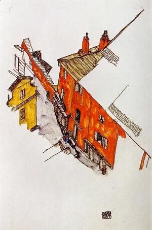 Egon Schiele - Street In Krumau