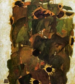 Egon Schiele - Sunflowers