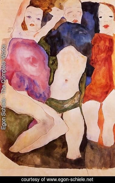 Egon Schiele - Three Girls