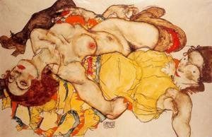 Egon Schiele - Two Girls Lying Entwined