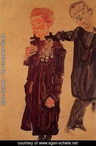 Egon Schiele - Two Guttersnipes
